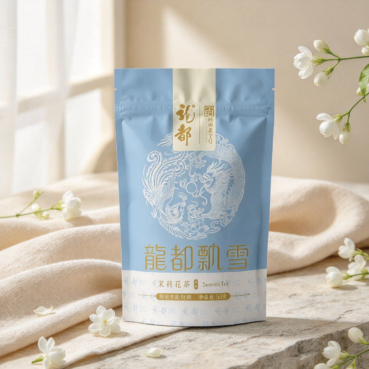 Longdu Piaoxue Hefeng Jasmine Tea